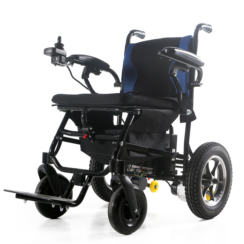 silla de ruedas eléctrica pequeña y ligera con batería de litio