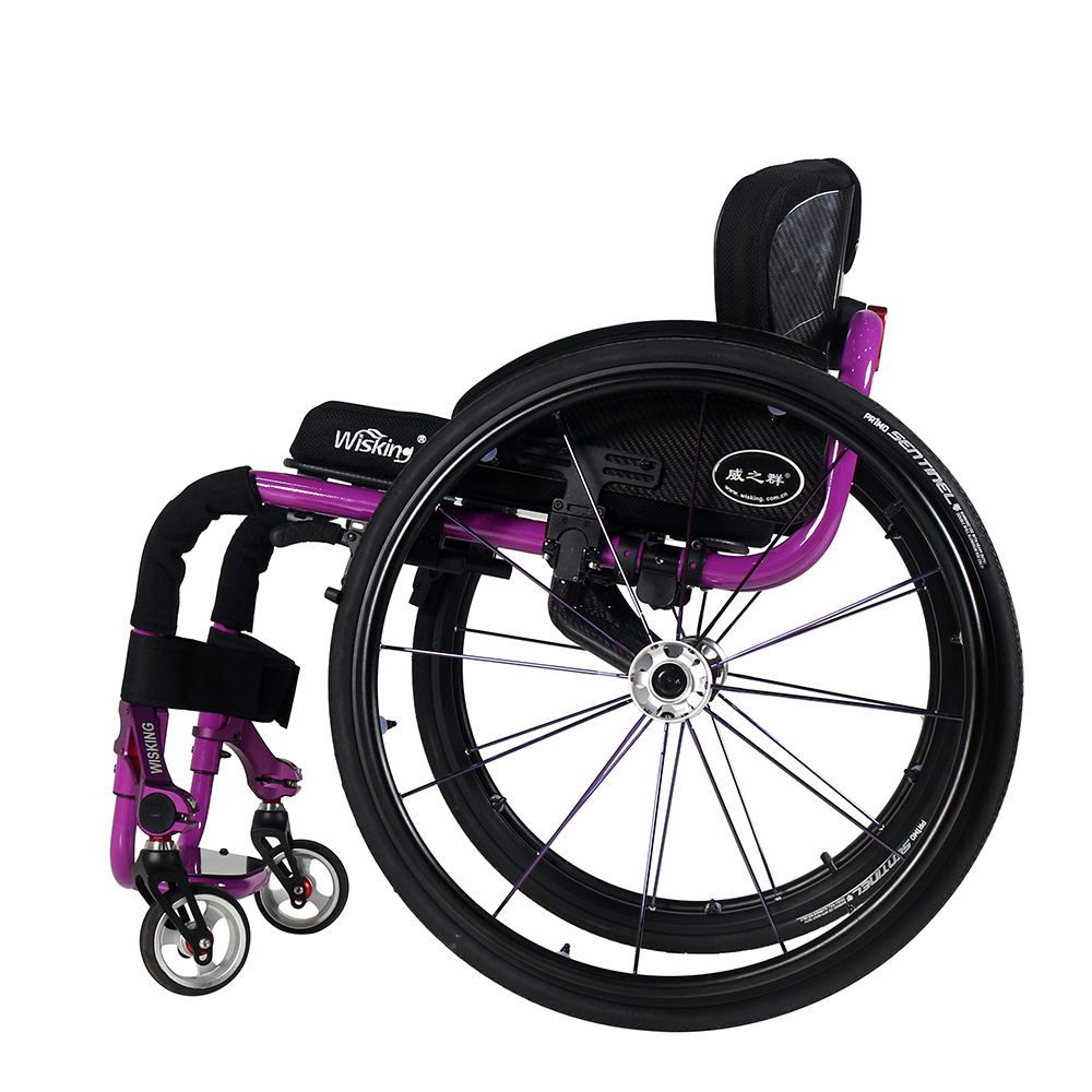 Silla de ruedas activa desmontable ultraligera y de aleación de aluminio de alta resistencia para discapacitados