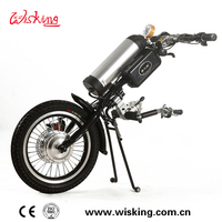 Bicicleta de mano de remolque para silla de ruedas con batería de litio para discapacitados
