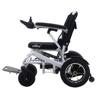 viaje silla de ruedas eléctrica ligera plegable remota para discapacitados