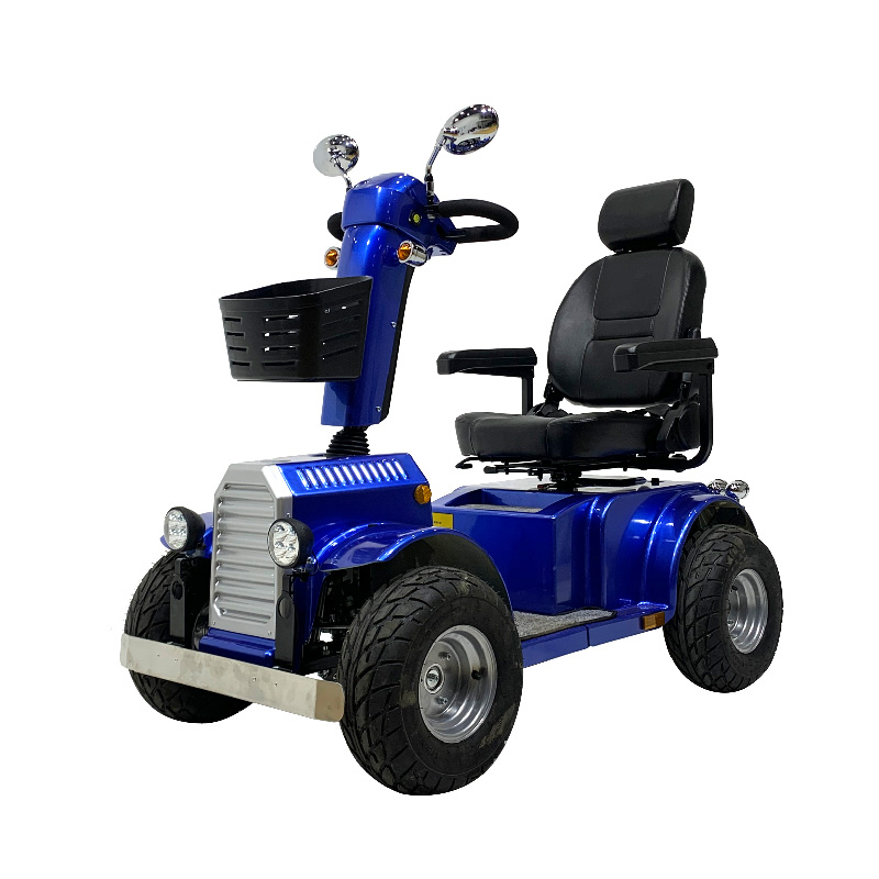 Scooter clásico de movilidad de golf de motor sin escobillas de estilo vintage 48V con ruedas grandes