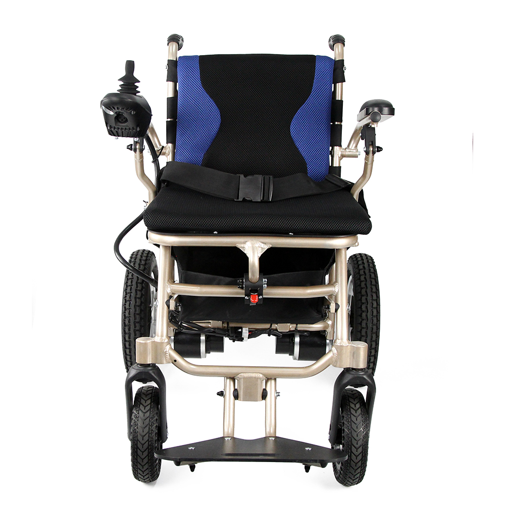 silla de ruedas eléctrica pequeña y ligera con batería de litio