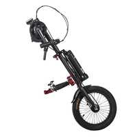 Remolque para silla de ruedas de manivela con asistencia eléctrica para carreras