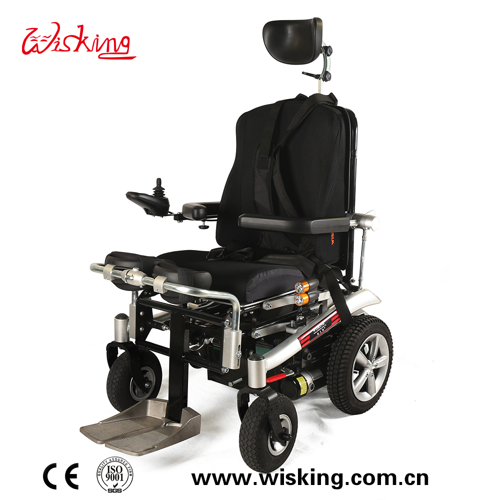 Silla de ruedas eléctrica de pie para discapacitados con controlador importado