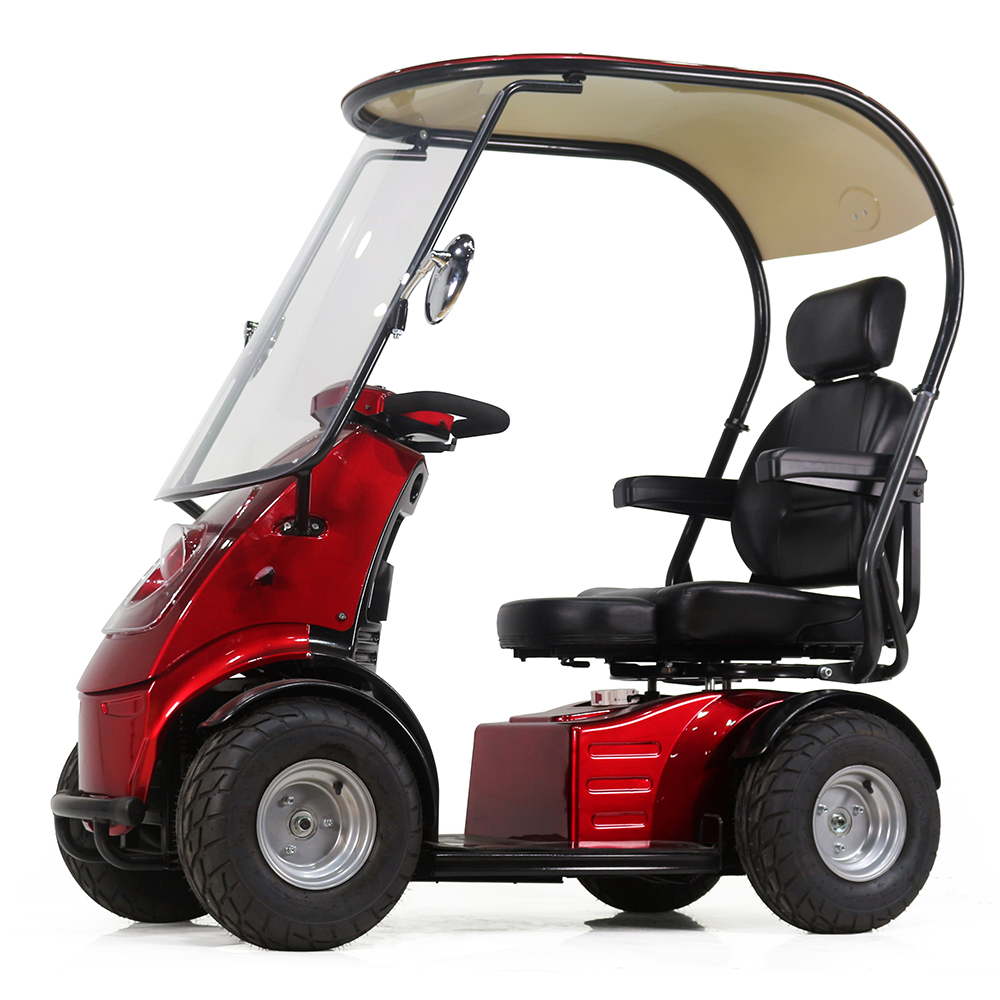 Scooter de movilidad de jardín de golf de lujo con techo