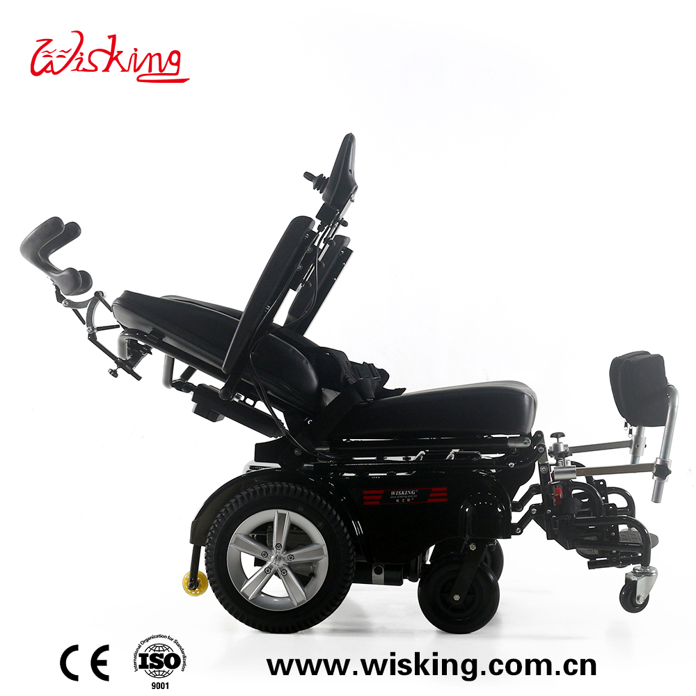 Levántese la silla de ruedas eléctrica reclinable silla de ruedas eléctrica multifuncional para discapacitados